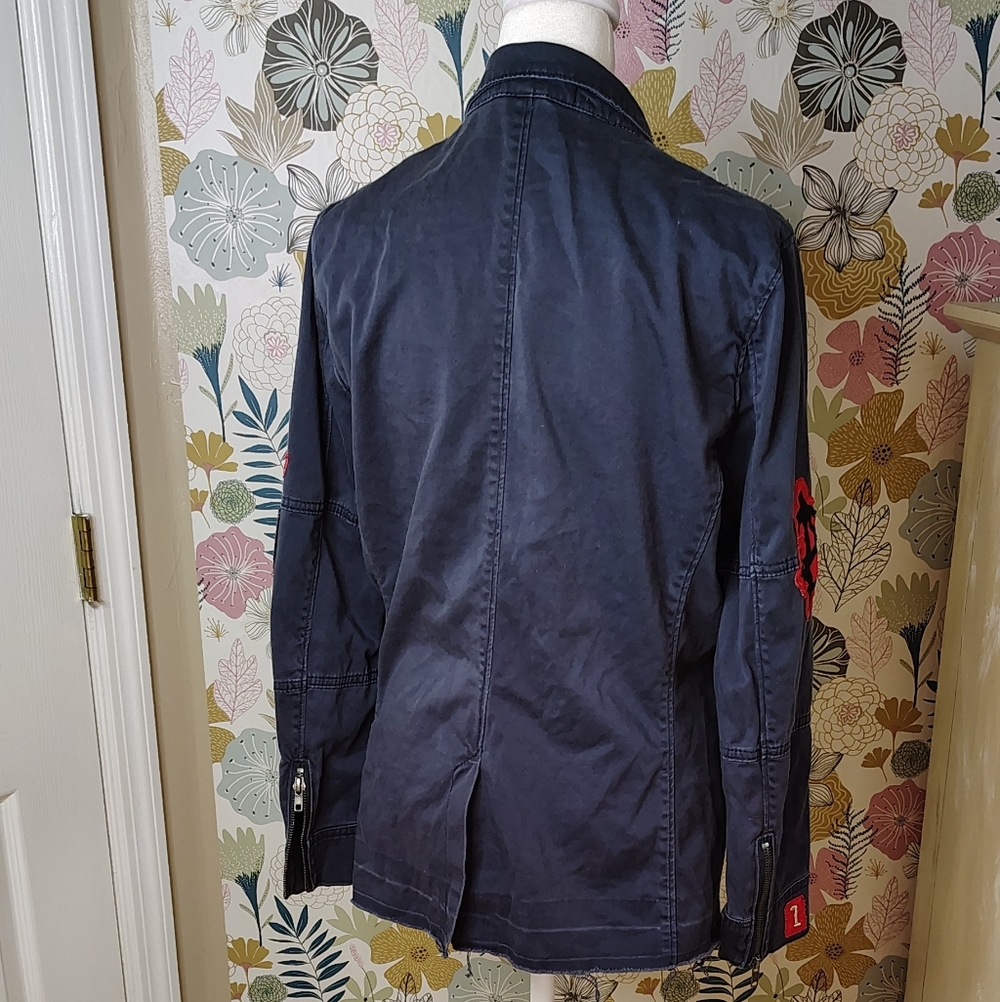 Elan Navy Patchwork Utility Jacket - image 5